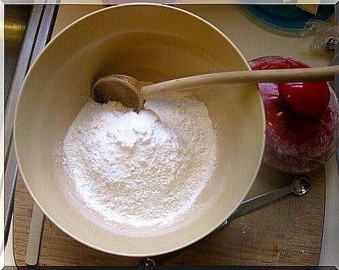 Baking soda in a bowl