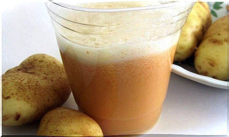 glass of potato juice