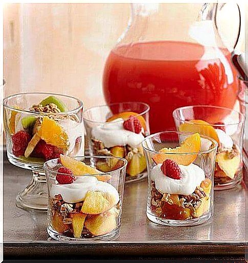 Fruit and yogurt