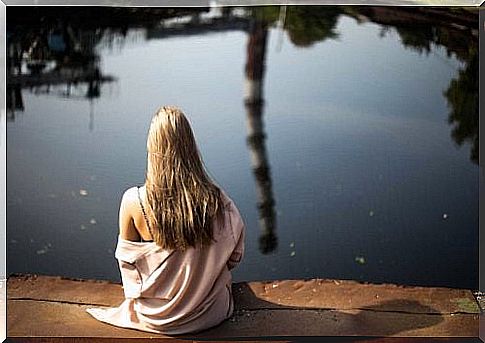 Woman on water