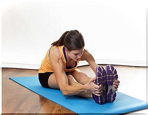 Woman doing a yoga pose