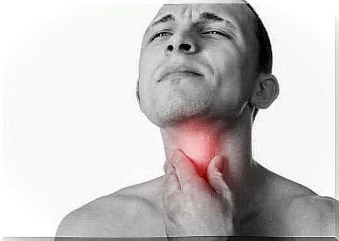 Man with a sore throat