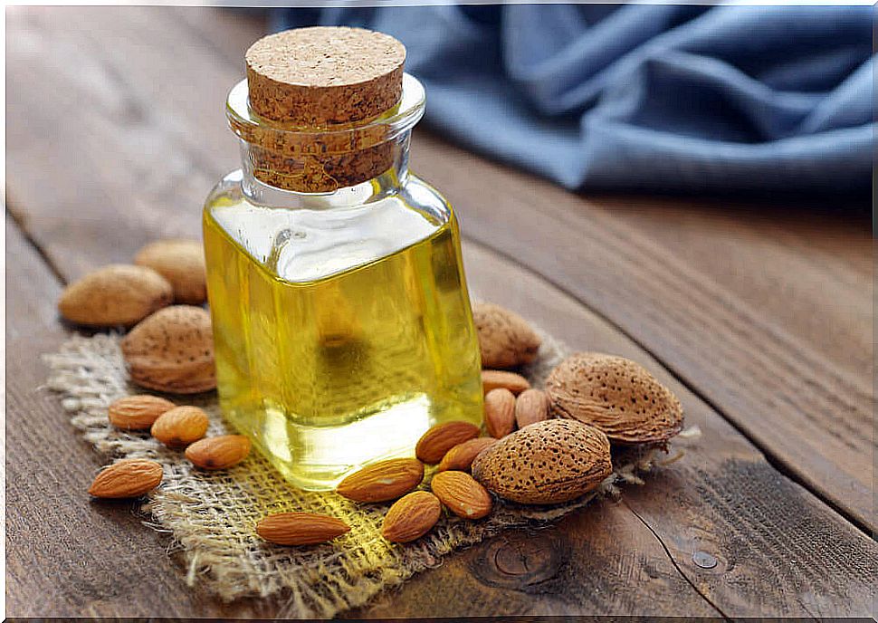 Almond oil for silky hair